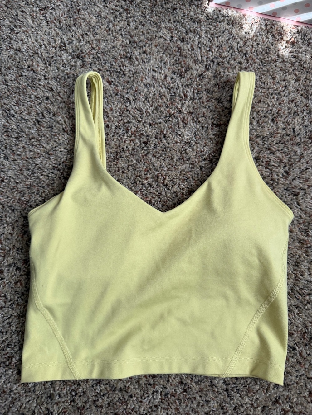 Gilly Hicks Pale Yellow V-Neck Crop Tank